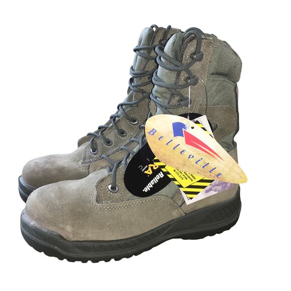 NWT Belleville 610Z ST Hot Weather Side Zip Steel Toe Tactical Boot Mens 6 Sage - Picture 1 of 13